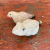 Two figural frog and bird Christmas bulbs