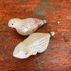 Two figural frog and bird Christmas bulbs