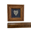 Handmade tatted heart, framed c 1990s