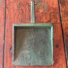 Handmade wooden Dust Pan, painted green,  c 1920s